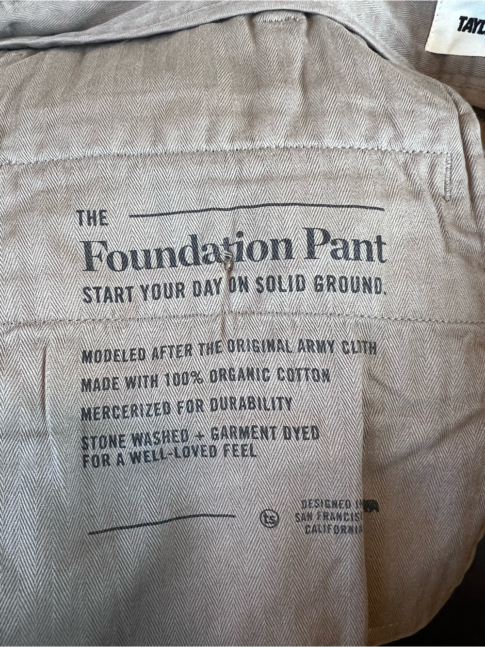 taylor stitch the foundation pant slim fit - Picture 11 of 11